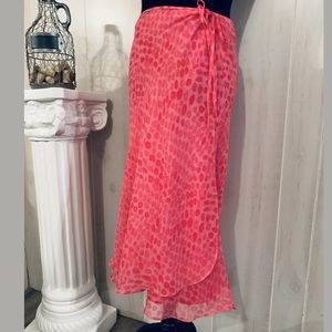 CATO HOT PINK LEOPARD SKIRT SIZE M